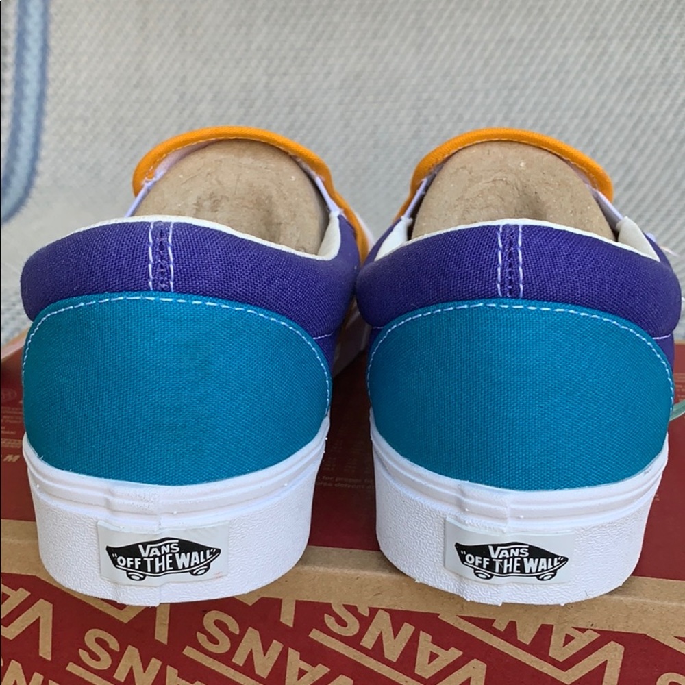 VANS COMFYCUSH SLIP ON MULTI BLOCK MULTI/TRWHT WMN - Picture 10 of 16